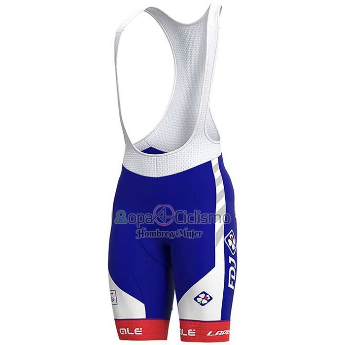 Groupama FDJ Ropa Ciclismo Culotte Corto 2020 Mangas Cortas Rojo Azul